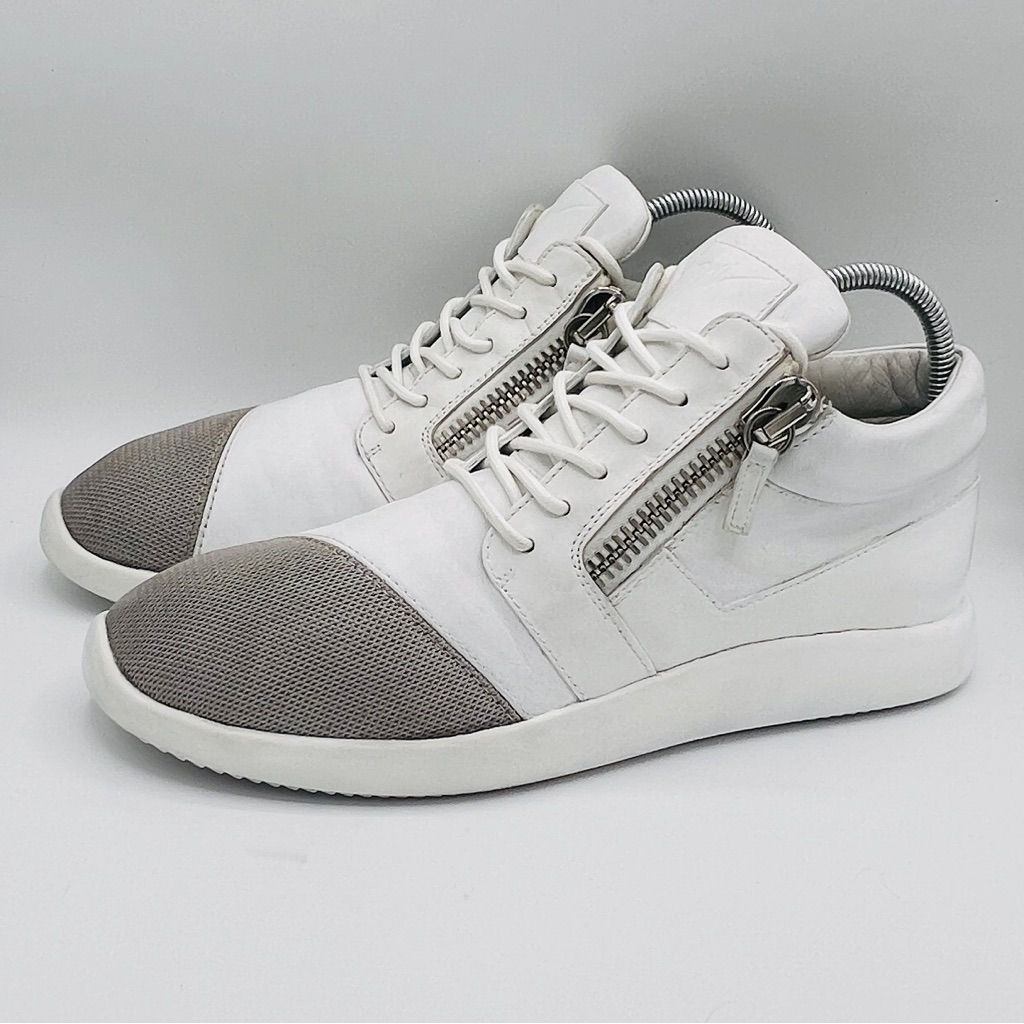 Vintage Giuseppe Zanotti Italian Fashion Sneakers - White Leather 12